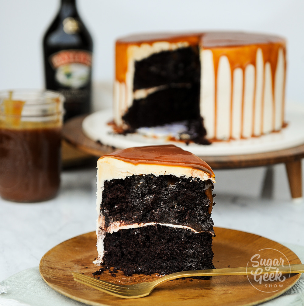 Baileys Chocolate Layer Cake | Moist Chocolate Cake + Baileys Frosting